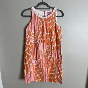 Lilly Pulitzer Target Girls Size XL 14-16 Pink Orange Giraffe Dress